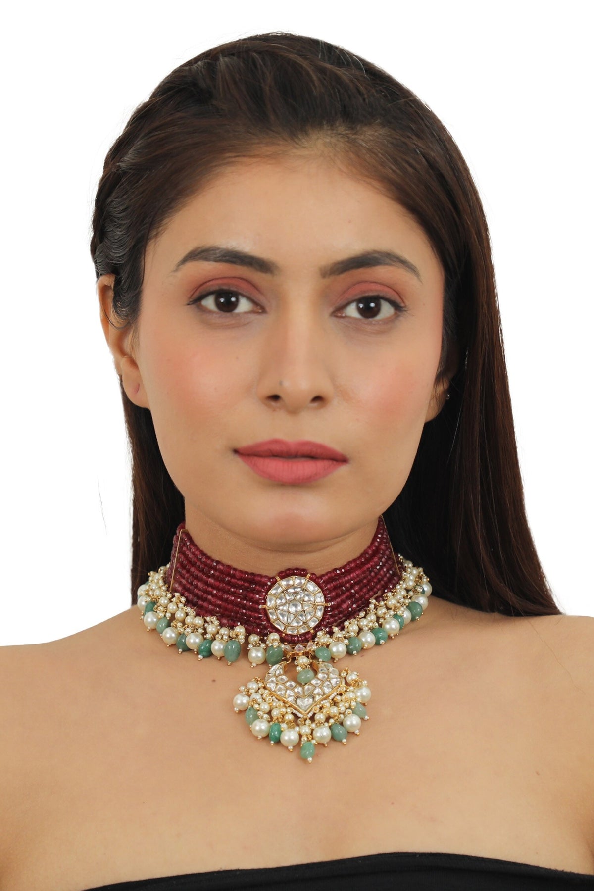 Bead Embellished Necklace Set 
