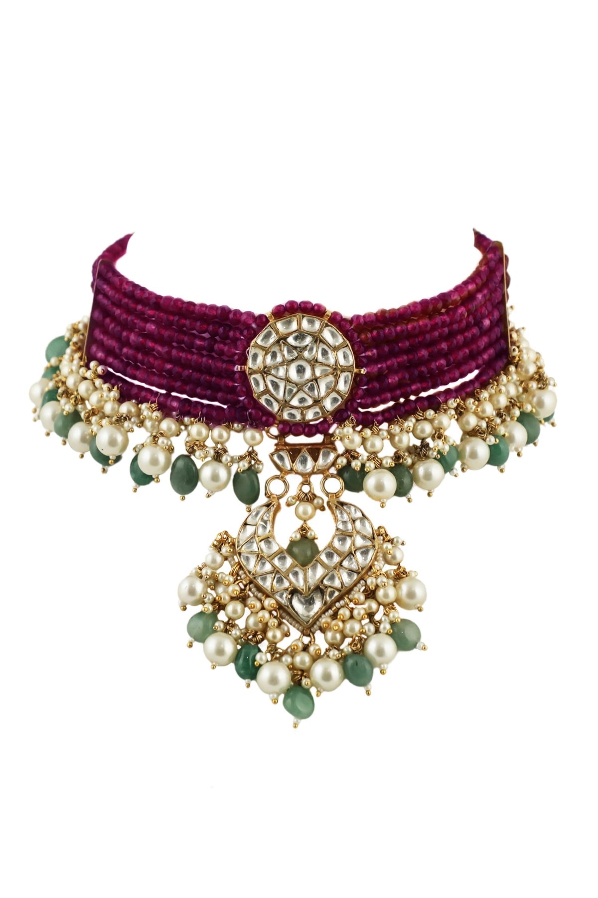 Bead Embellished Necklace Set 