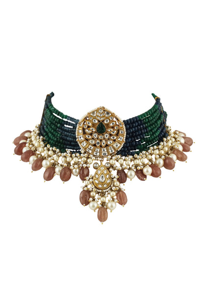 Bead Embellished Necklace Set 