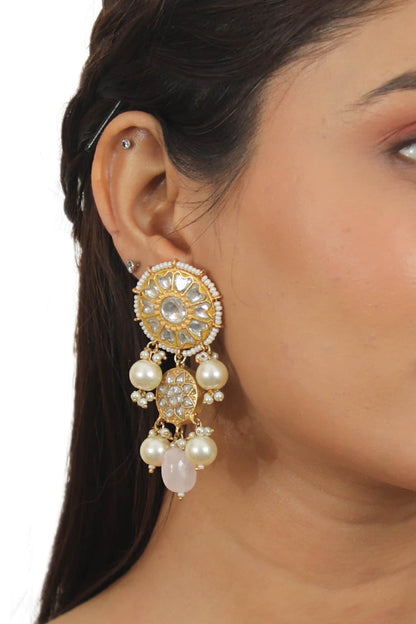 Floral Carved Gold Necklace Set 