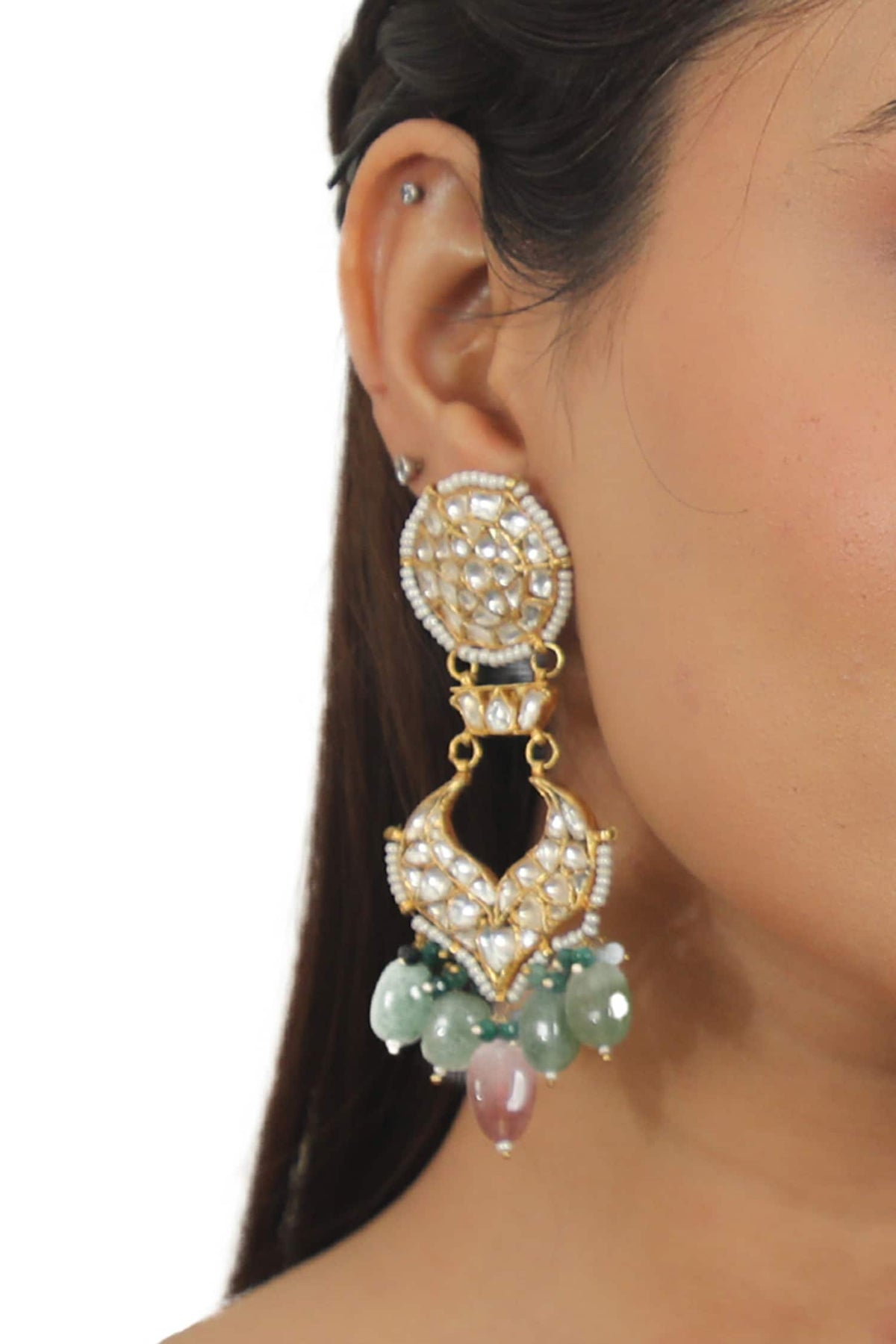 Stone Carved Necklace Set 