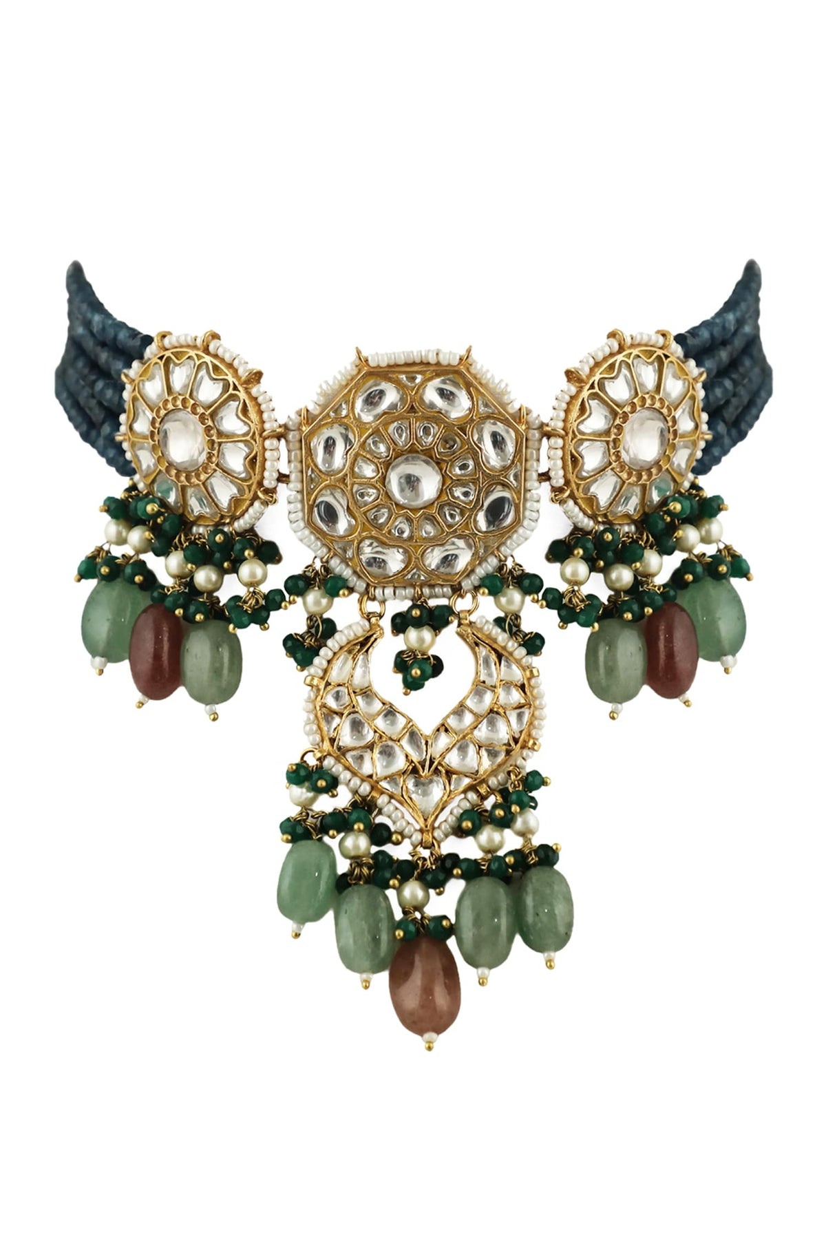 Stone Carved Necklace Set 
