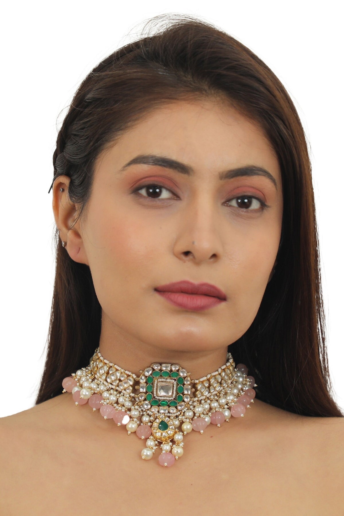 Stone Embellished Necklace Set 