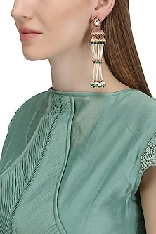 Gold Plated Palki Jhumki Earrings
