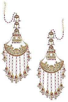 Gold Plated Palki Chaandbali Earrings