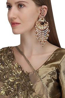 Gold Plated Palki Chaandbali Earrings