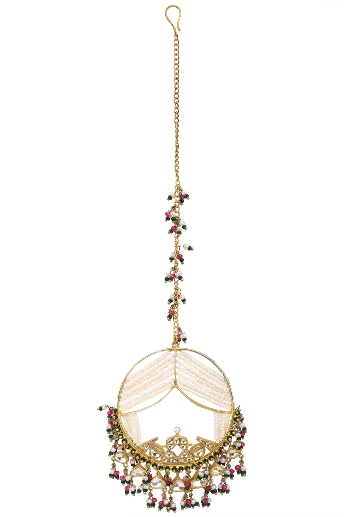 Gold Plated Hollow Samaroh Maang Tikka