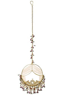 Gold Plated Hollow Samaroh Maang Tikka