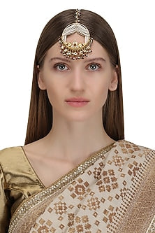 Gold Plated Hollow Samaroh Maang Tikka