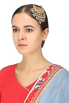 Gold Plated Semi Precious Stones Crescent Passa