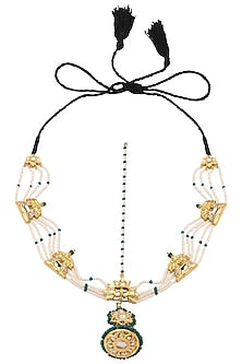 Gold Plated Palki Lotus Matha Patti