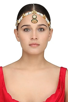 Gold Plated Palki Lotus Matha Patti