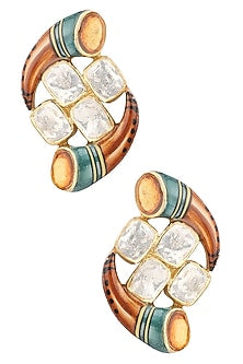 Gold Plated Kundan Stone Earrings