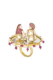 Gold Plated Rotating Garland Ring