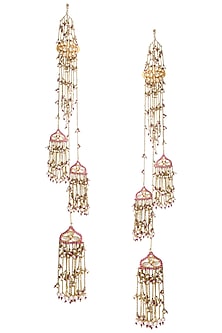 Gold Plated Kashimir Polki Earrings