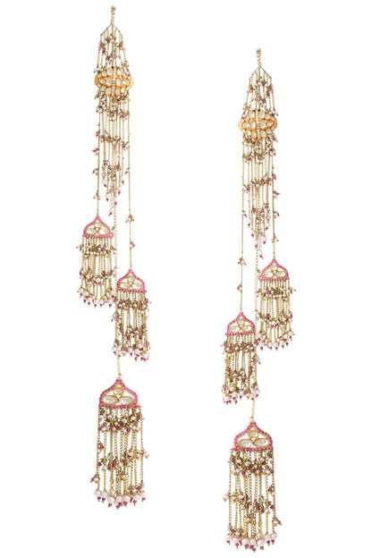 Gold Plated Kashimir Polki Earrings