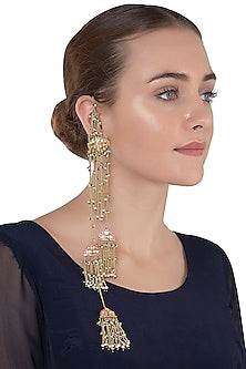Gold Plated Kashimir Polki Earrings