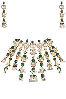 Gold Plated Polki Necklace Set
