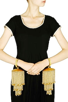 Gold plated leaf bridal kaleeras