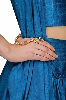 Gold Plated Handcrafted Grapevine Two Finger Ivy Ring