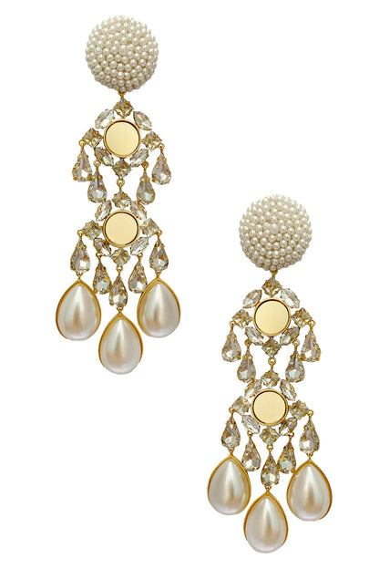 Sitara Tiered Crystal Danglers 