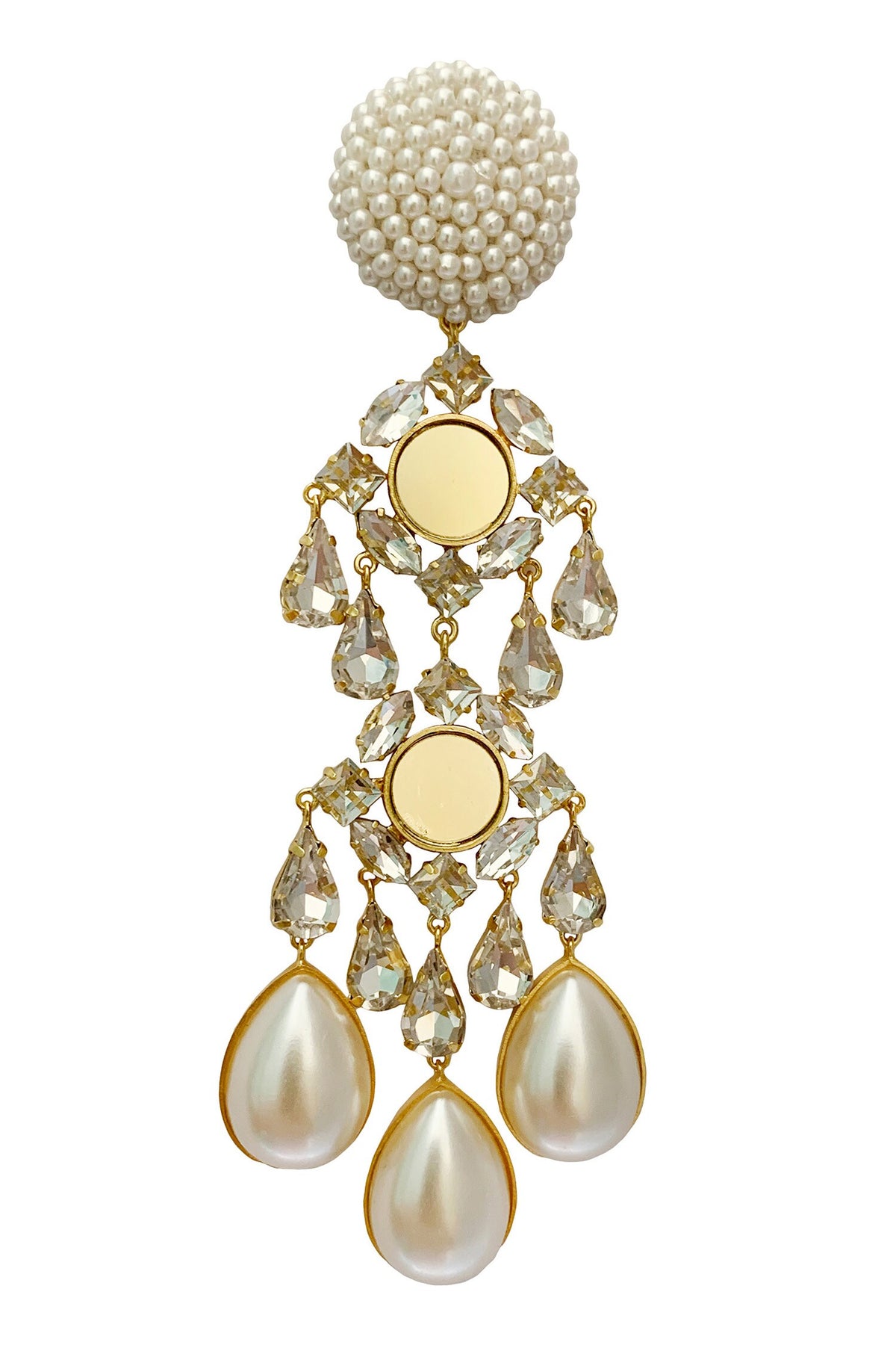 Sitara Tiered Crystal Danglers 