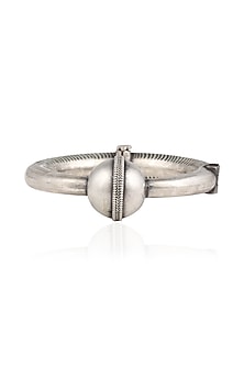 Silver One Bead Head Kada/ Bangle