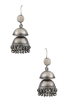 Silver Layered Jhumki Earrings
