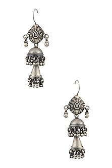 Silver Long and Short Layered Earrings
