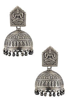 Silver Goddess Lakshmi Earrings