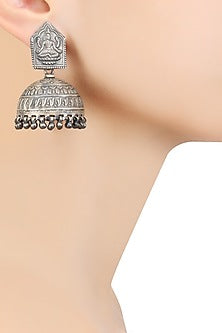 Silver Goddess Lakshmi Earrings
