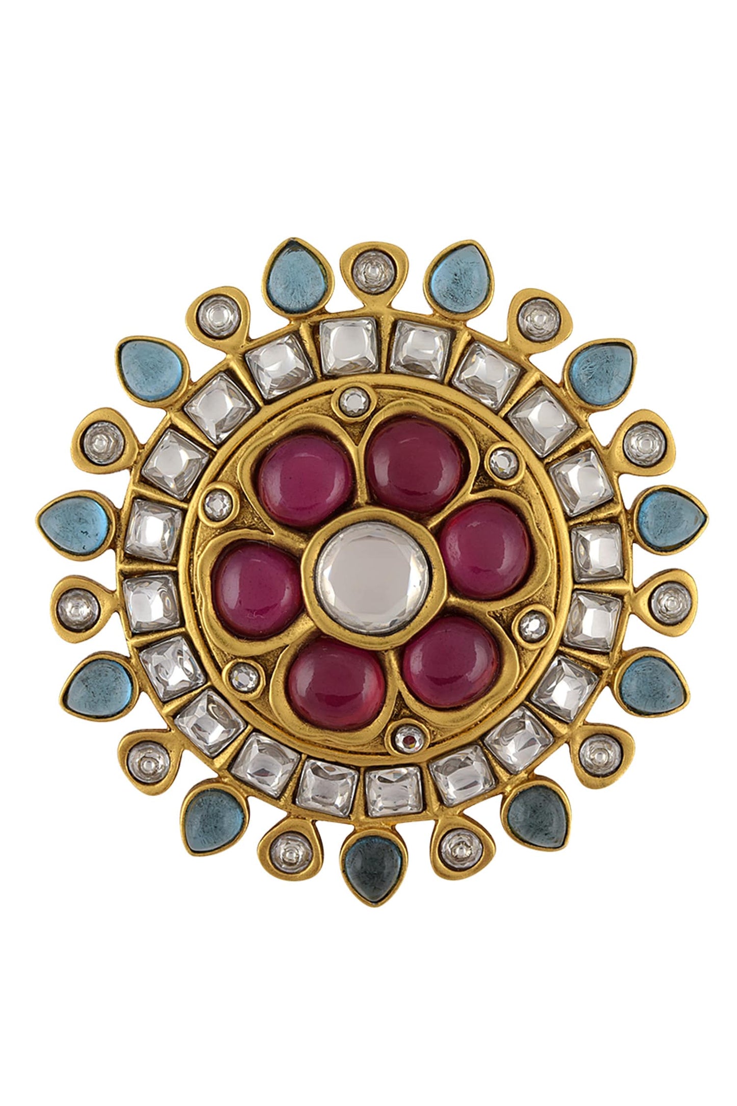 Floral Stone Studs 