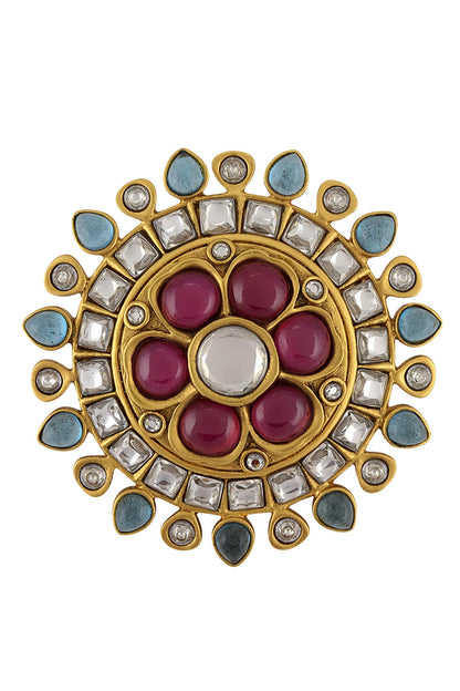 Floral Stone Studs 