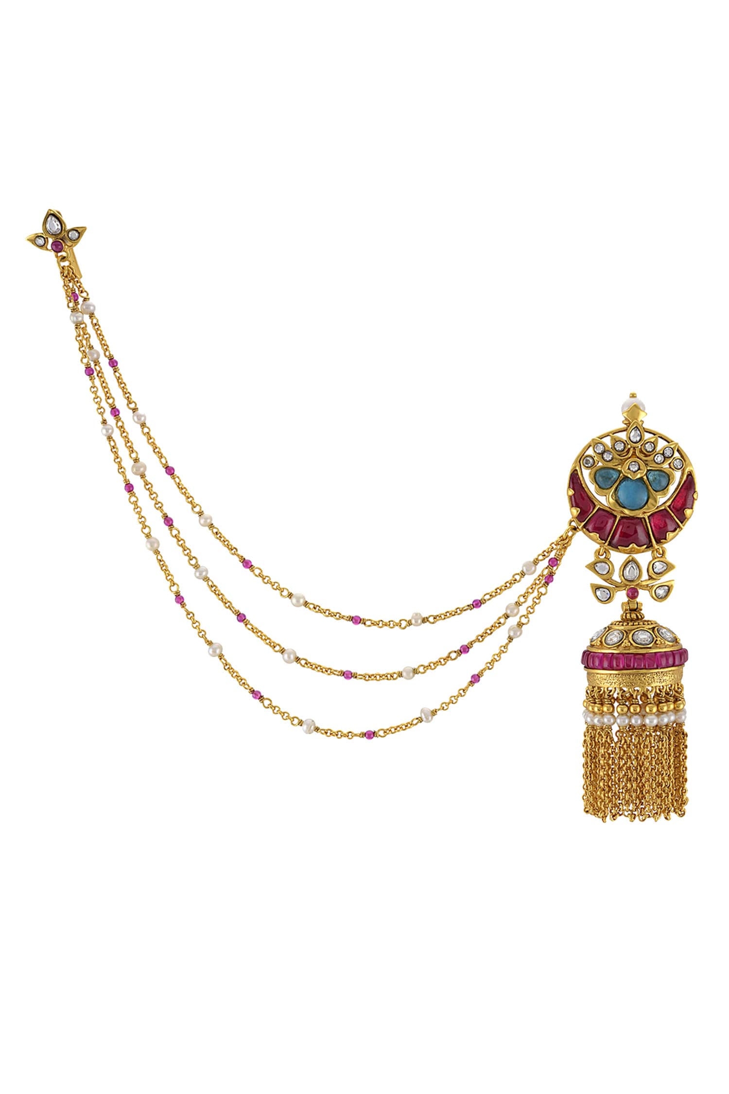 Stone Chain Jhumkas 