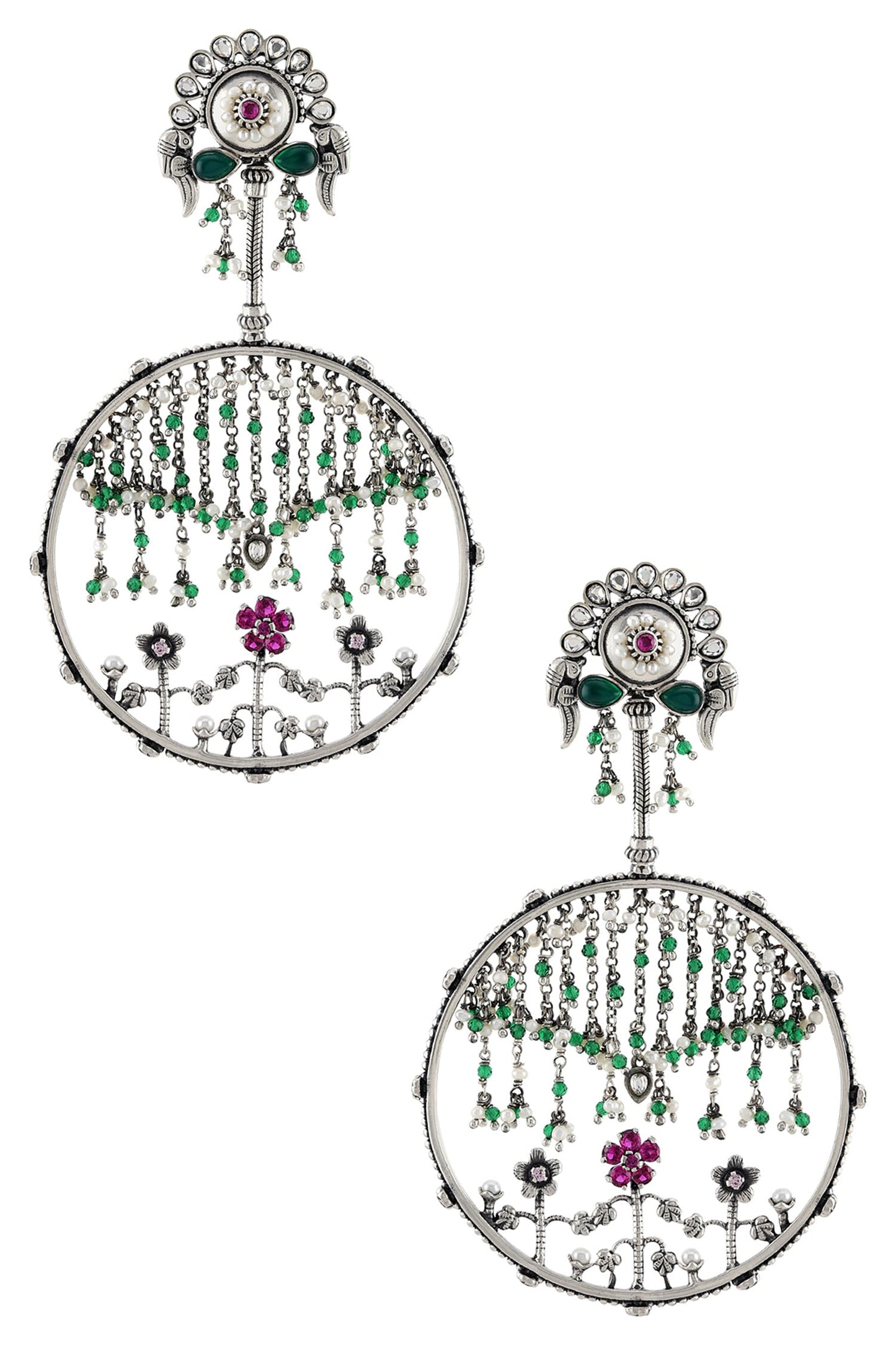 Floral Stone Danglers 
