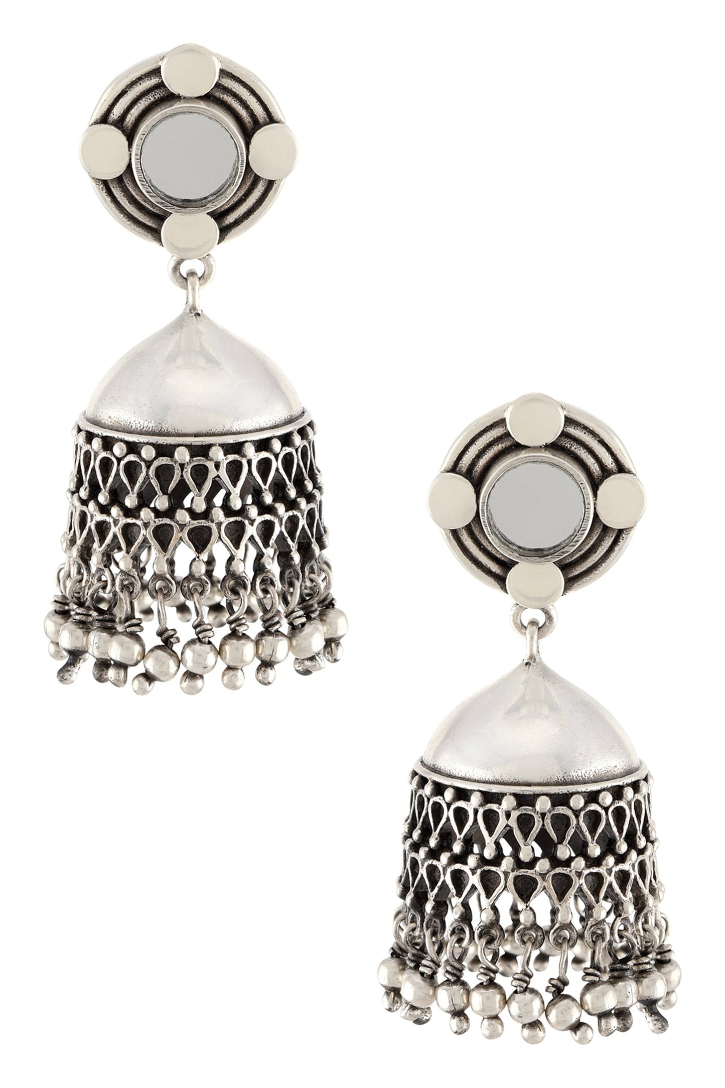 Mirror Jhumkas 