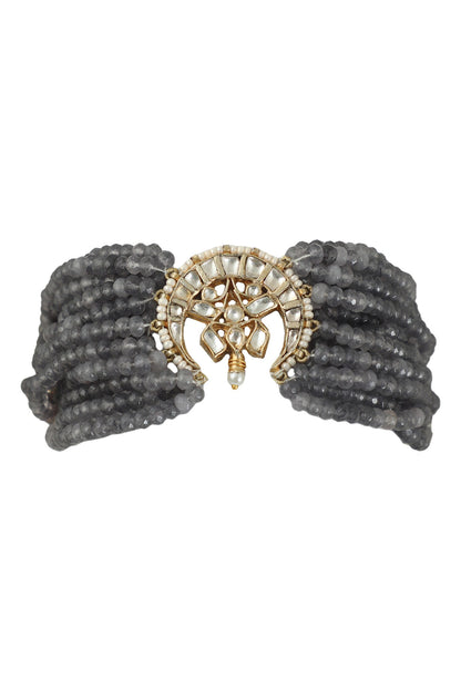 Bead Crescent Moon Bracelet 