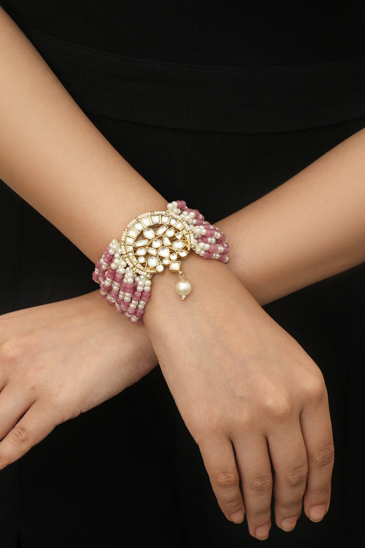 Bead Crescent Moon Bracelet 