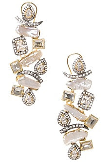 Gold Plated Baroque Pearls Earrings