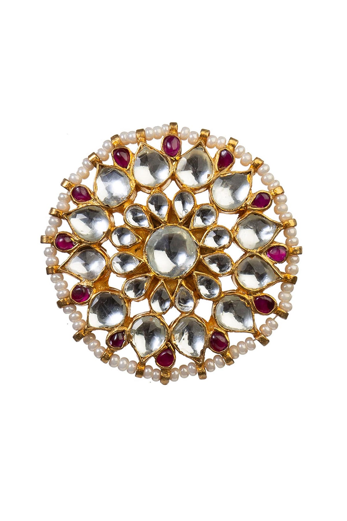 Floral Stone Stud Earrings 