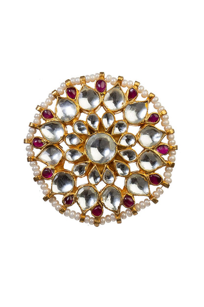 Floral Stone Stud Earrings 