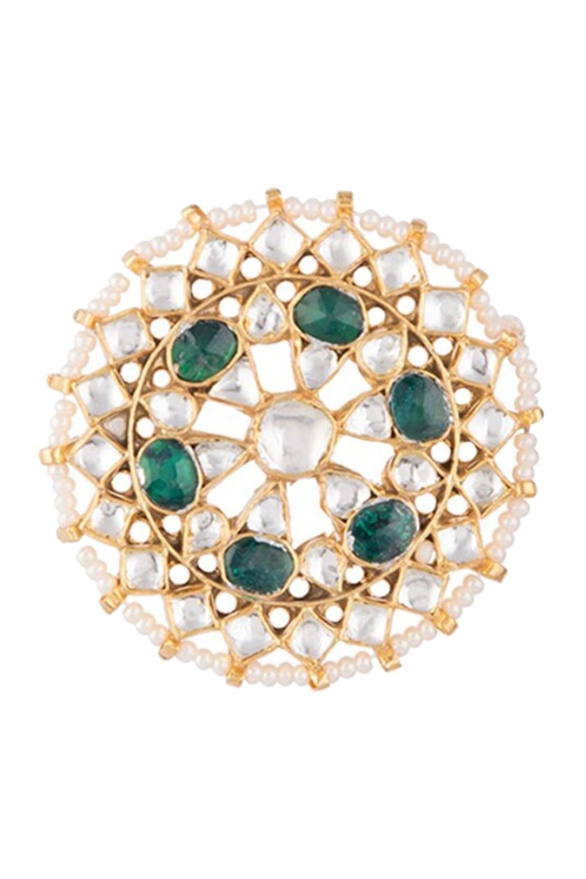 Floral Stone Stud Earrings 