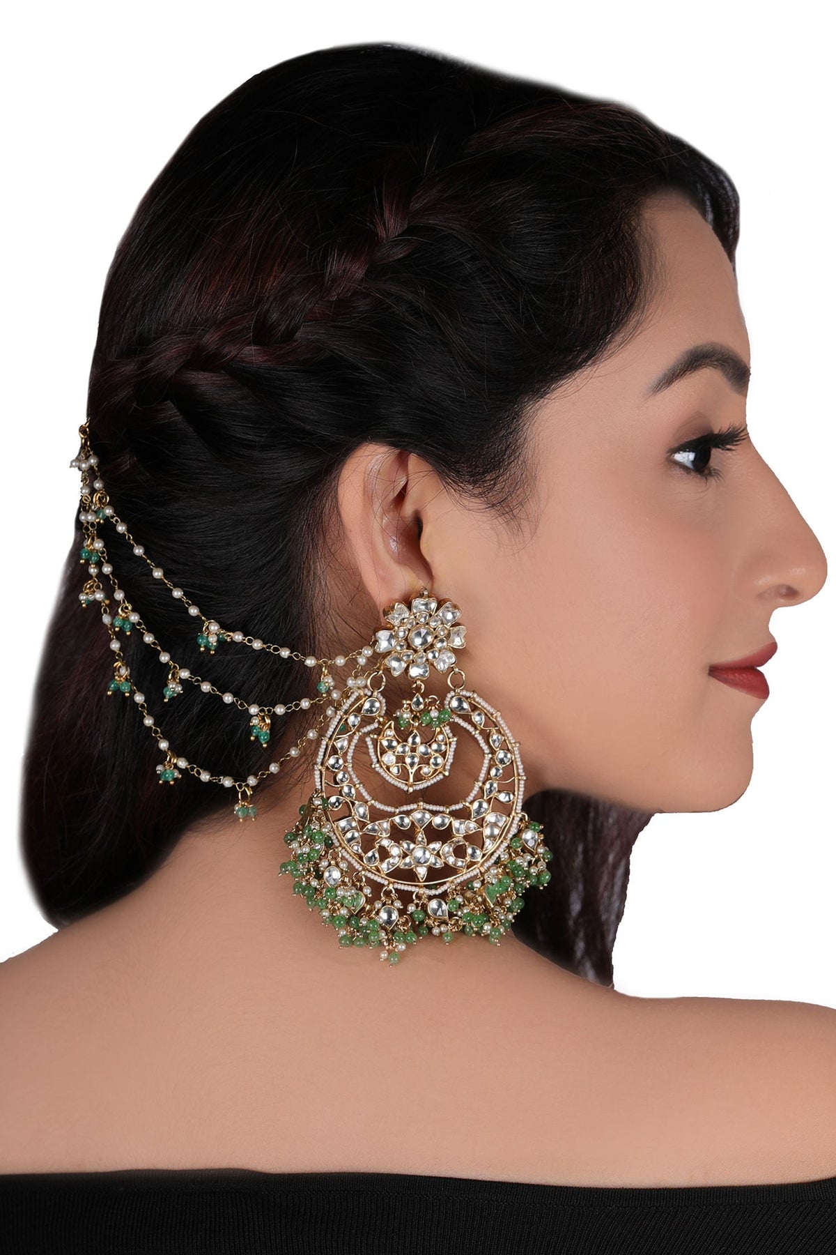 Floral Stone Chandbalis 