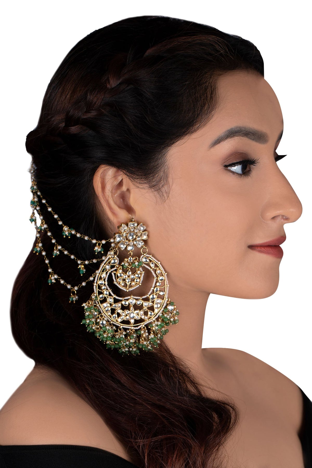Floral Stone Chandbalis 