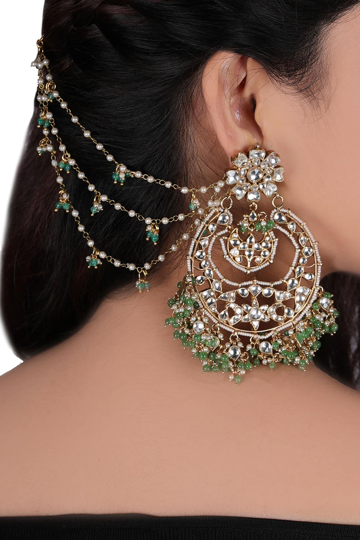 Floral Stone Chandbalis 
