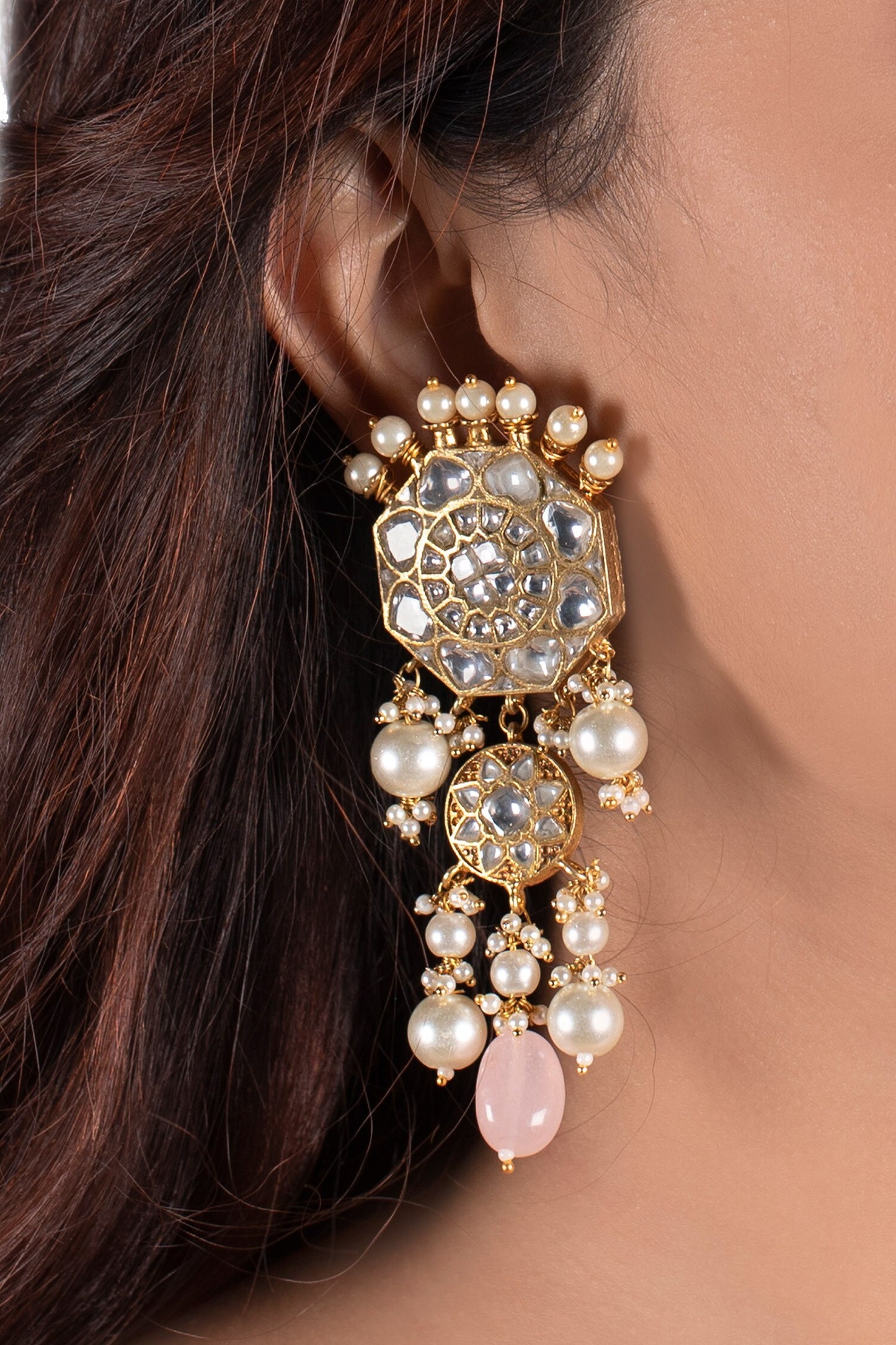 Stone Bead Drop Danglers 
