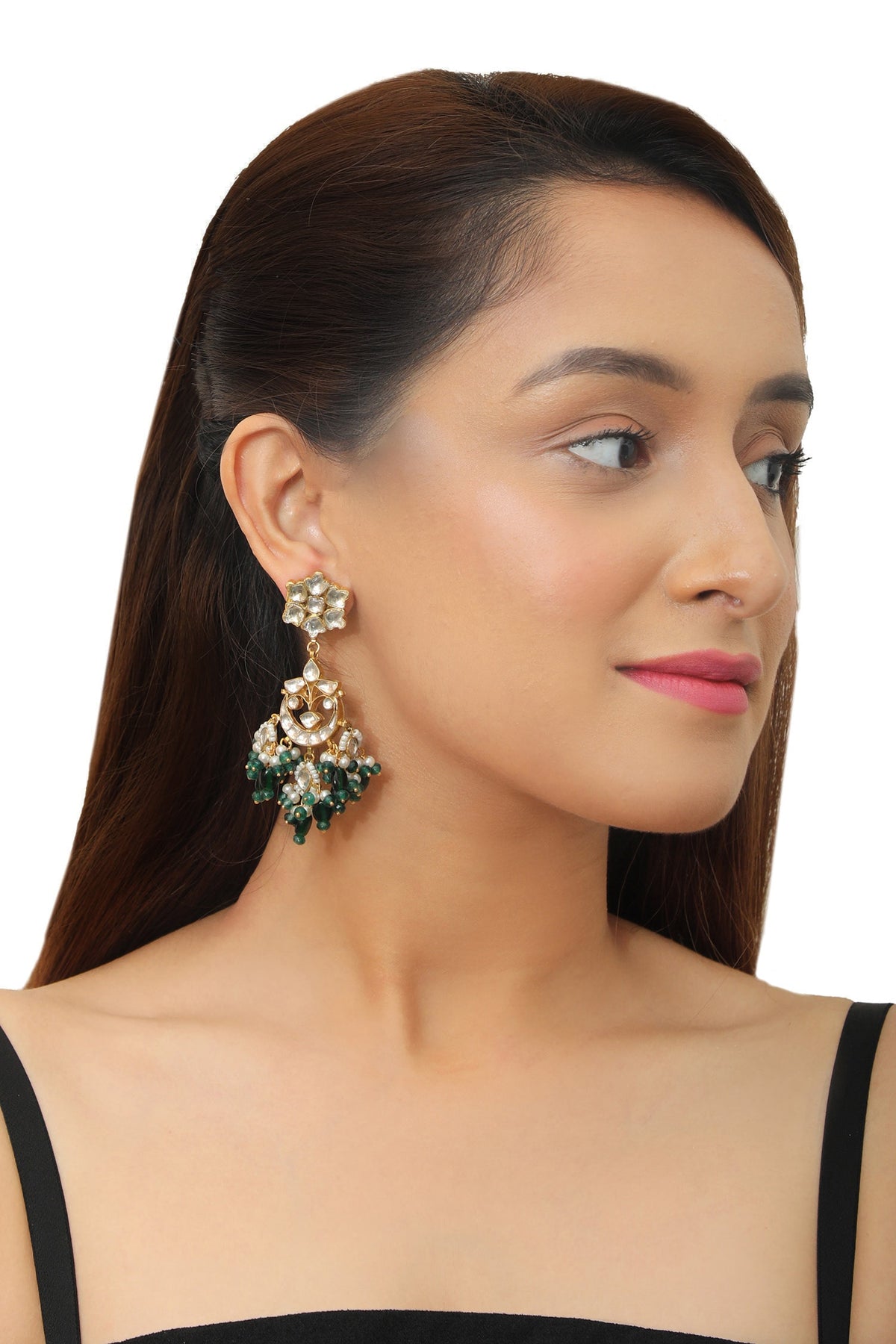 Floral Bead Drop Chandbalis 