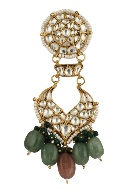 Stone Carved Dangler Earrings 