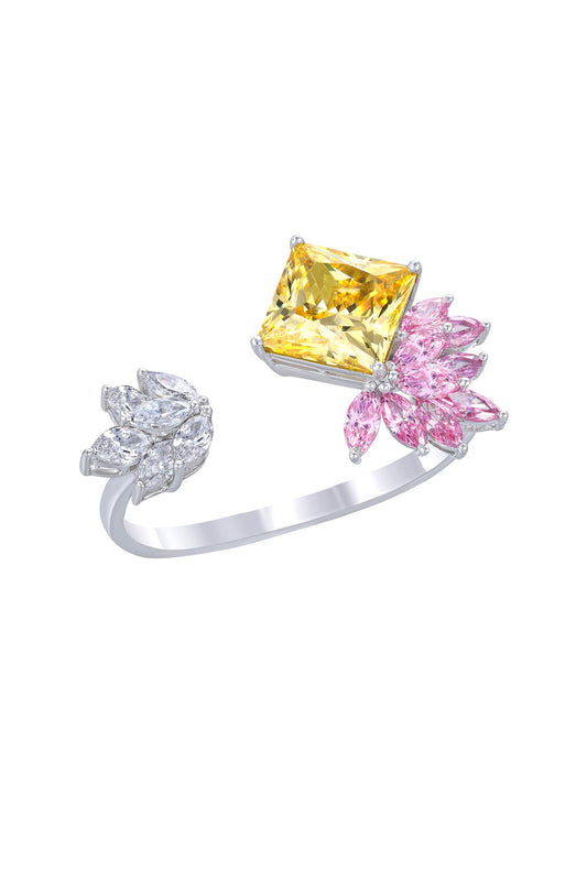 Floral Swarovski Zirconia Ring 