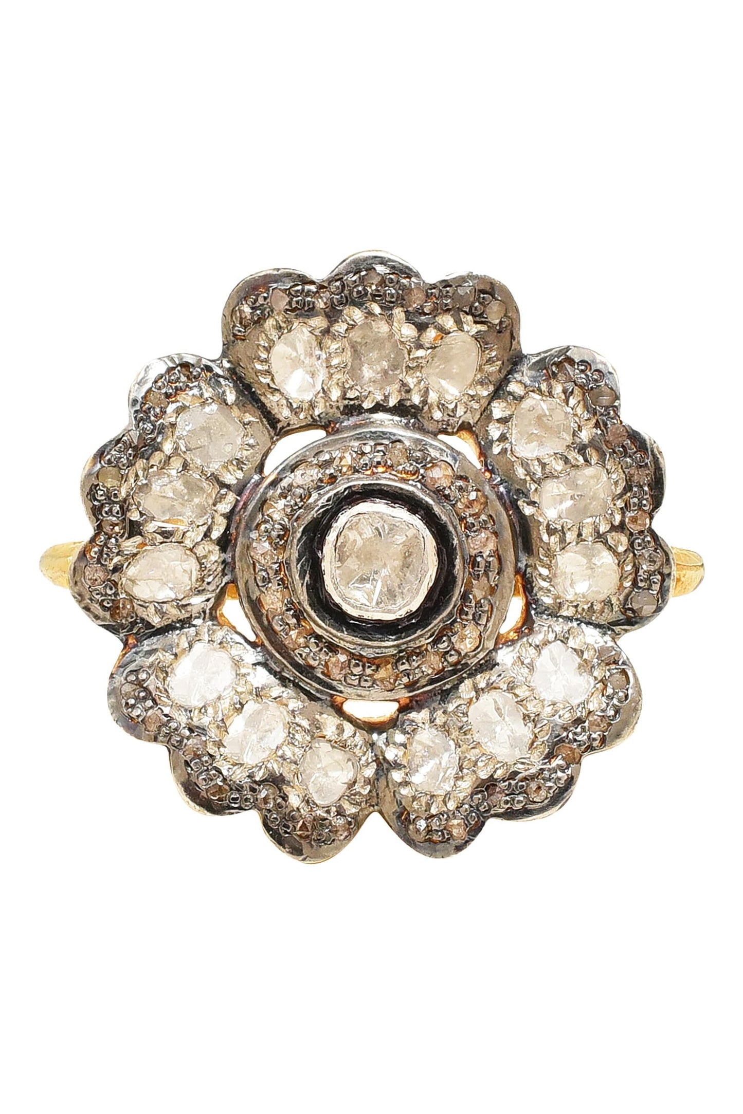 Floral Uncut Diamond Ring 